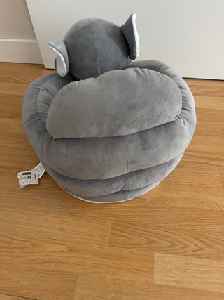 Silla bebé peluche elefante gris