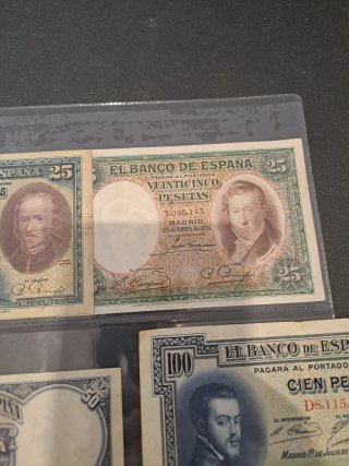 Lote 6 Billetes Pesetas España