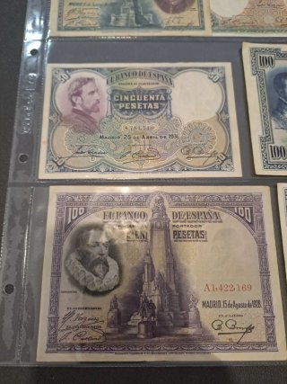 Lote 6 Billetes Pesetas España
