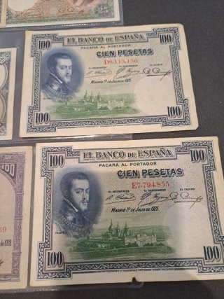 Lote 6 Billetes Pesetas España