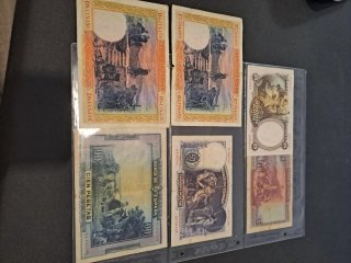 Lote 6 Billetes Pesetas España