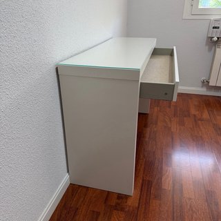Tocador IKEA Malm Blanco con Cristal