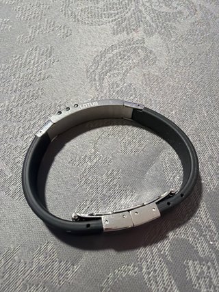 Pulsera LOTUS Goma y Plata