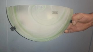 Applique Murano Vetro Verde Bianco