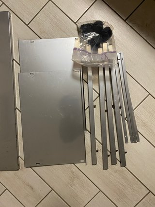 Espositore mobile metallo con ruote 76cm