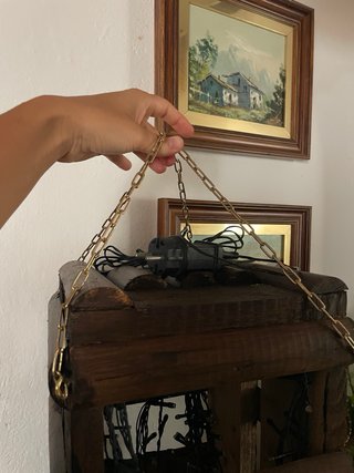 Lámpara Artesanal Madera Rústica