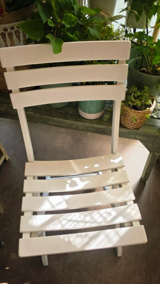 Silla/s plegable/s madera blanca - Triconfort