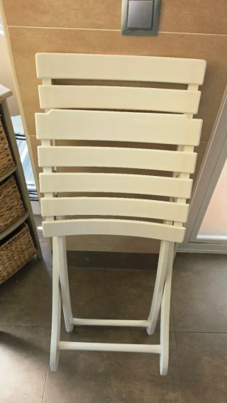 Silla/s plegable/s madera blanca - Triconfort