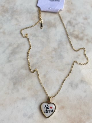 Collana No stress acciaio inox dorata