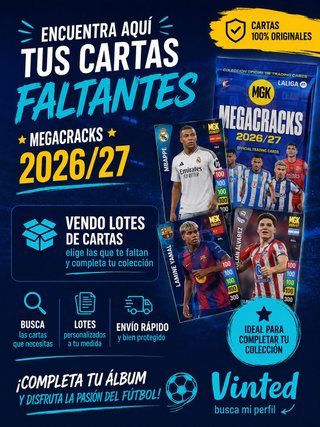LOTE CROMOS MEGACRACKS LALIGA 2026/27