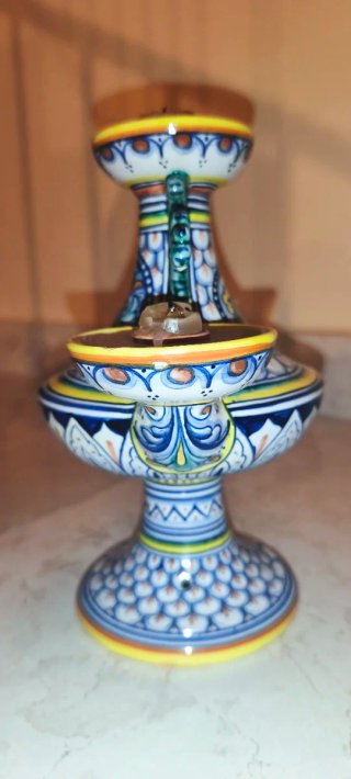 Candelabro Maiolica Deruta 3 Luci Dipinto a Mano