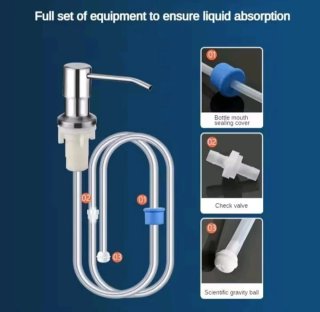 Dispensador jabón con extensión silicona 1m