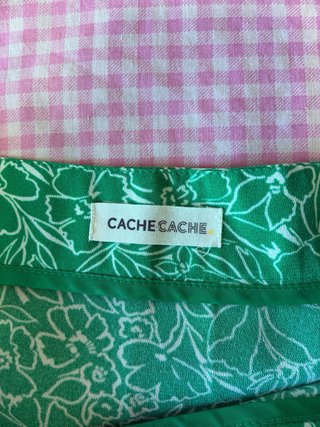Falda pantalón verde floral