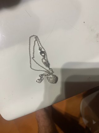 Collar Corazón Brillante Plata