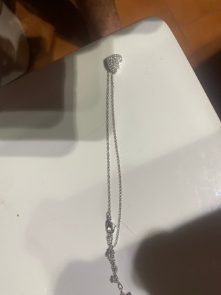 Collar Corazón Brillante Plata