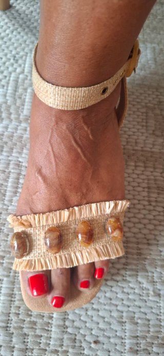 Sandalias cuña beige Alma Blue Talla 40