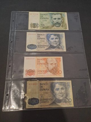 Lote 7 Billetes Pesetas España