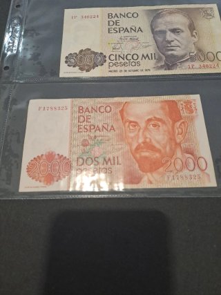 Lote 7 Billetes Pesetas España
