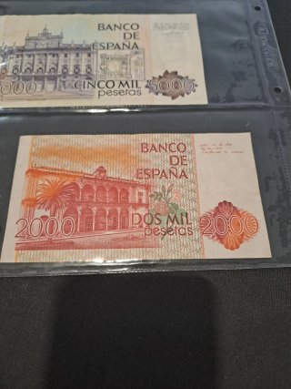 Lote 7 Billetes Pesetas España