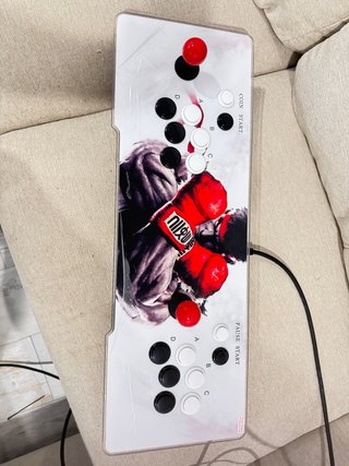 Consola Arcade Retro Roja y Blanca