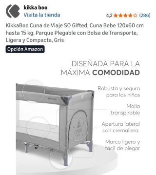 Parque infantil Kikka Boo gris