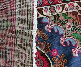 Alfombra persa lana anudada a mano 290x195 vintage
