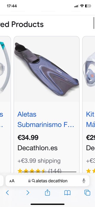 Aletas snorkel FF 500 soft