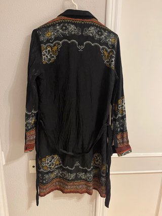 Vestido Desigual Negro Multicolor