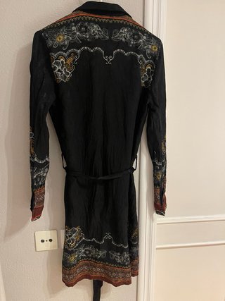 Vestido Desigual Negro Multicolor