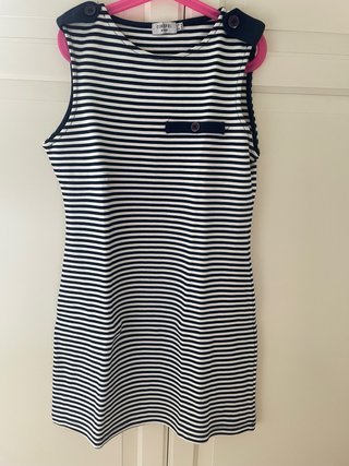 Vestido marinero azul y blanco talla S