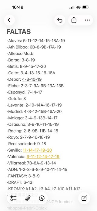 Cromos REPETIDOS y FALTAS Liga Este 2026-2027.