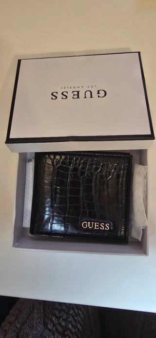 Cartera Guess Negra Cocodrilo