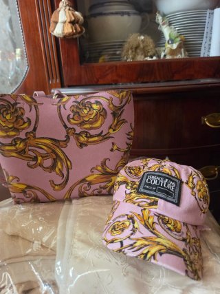 Borsa e Cappello Versace Jeans Couture Rosa Oro