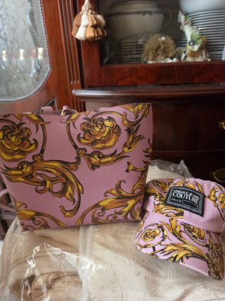 Borsa e Cappello Versace Jeans Couture Rosa Oro
