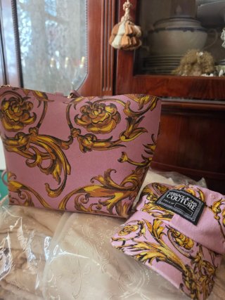 Borsa e Cappello Versace Jeans Couture Rosa Oro