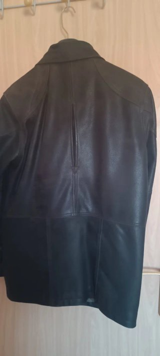 Chaqueta de cuero marrón