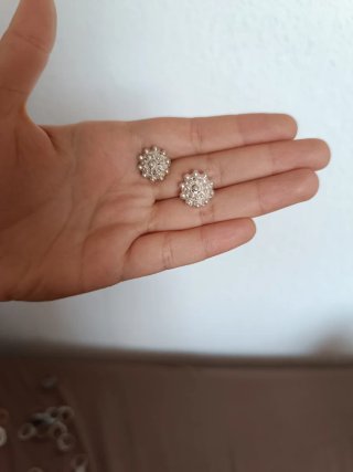 Pendientes Plata 925 Filigrana Roseta Artesanal
