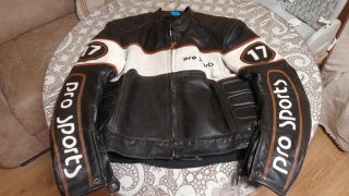 Chaqueta de cuero para moto Pro Sports
