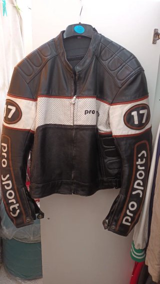 Chaqueta de cuero para moto Pro Sports