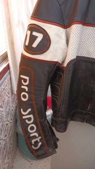 Chaqueta de cuero para moto Pro Sports