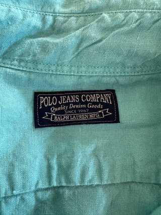 Camicia Lino Polo Jeans Co. Ralph Lauren Azzurra