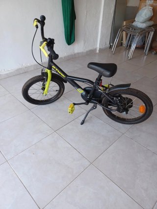 Bicicleta Infantil BTWIN Negra y Amarilla