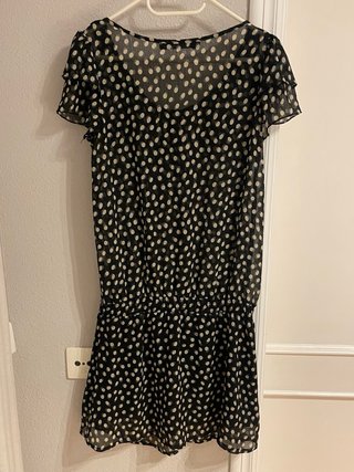 Vestido Zara lunares negro y blanco