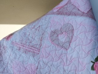 Copriletto matrimoniale cotone rosa