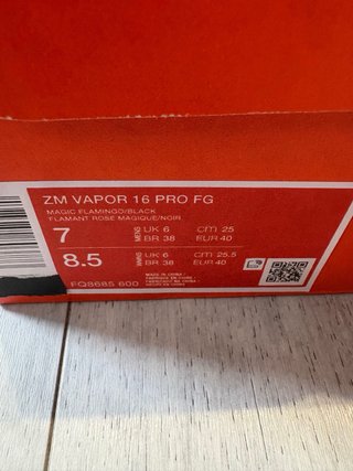 Botas de fútbol Nike zoom vapor pro 16 fg