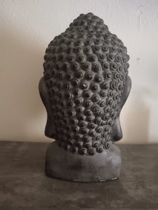 Figura Cabeza Buda Gris 50cm