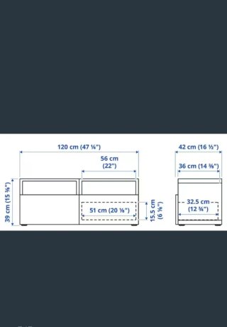 Mueble TV BESTA Ikea Negro/Marrón