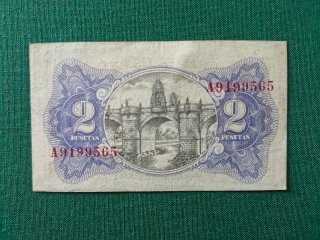 Billete 2 Pesetas República Española 1930