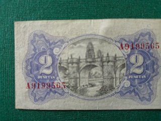 Billete 2 Pesetas República Española 1930