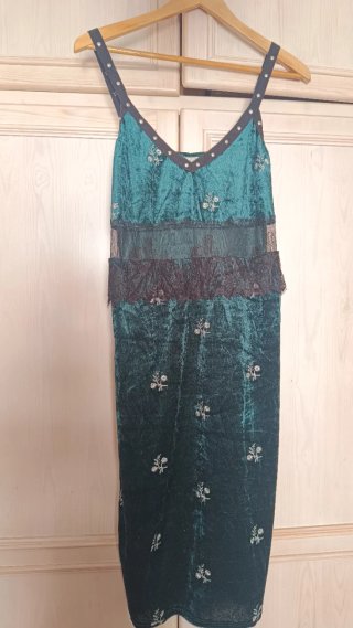 Vestido terciopelo verde